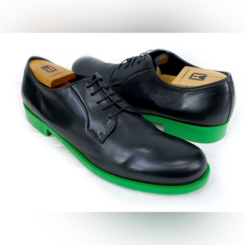 Jil Sanders Raf Simons Men's Black Green Memphis 999 Derby Shoes 11.5 D